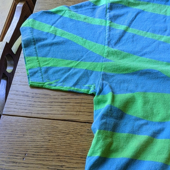 GOLF WANG Tiger Stripe Green Blue Tee RARE Sz XL - Picture 5 of 11